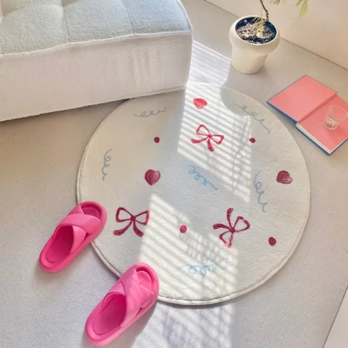 Tapis de chambre doux et moelleux en fausse fourrure de cachemire