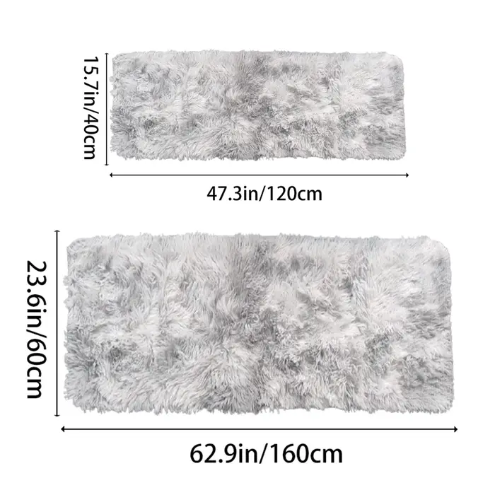 Tapis doux pour chambre à coucher, moelleux, antidérapant, teint par nouage, peluche, doux, Shag, po