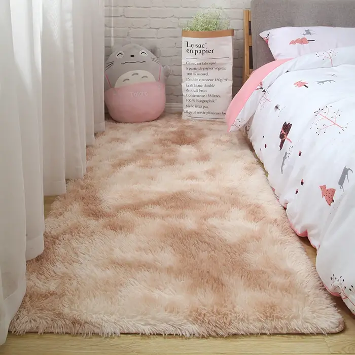Tapis de chambre à coucher rose pour chambre d'enfant