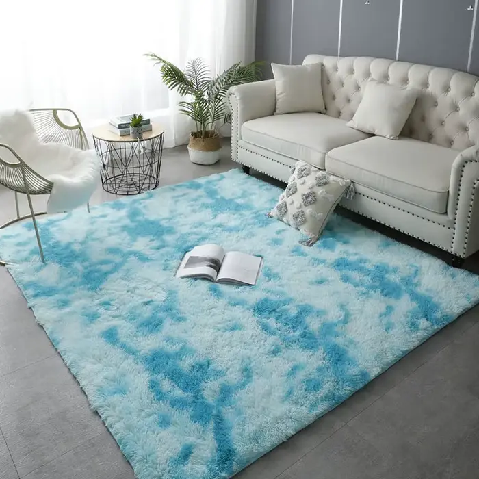 Tapis de grande taille en peluche lea pour salon