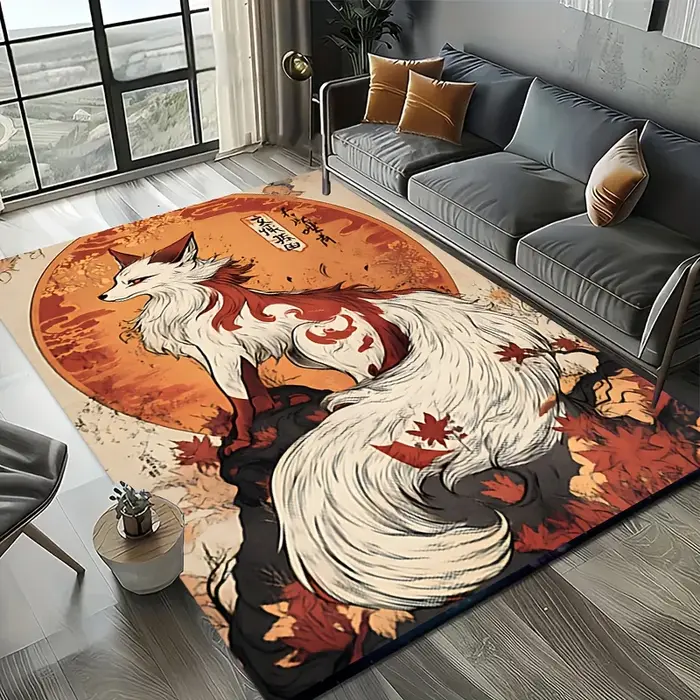 Tapis en velours et flanelle imprimé Fox Spirit