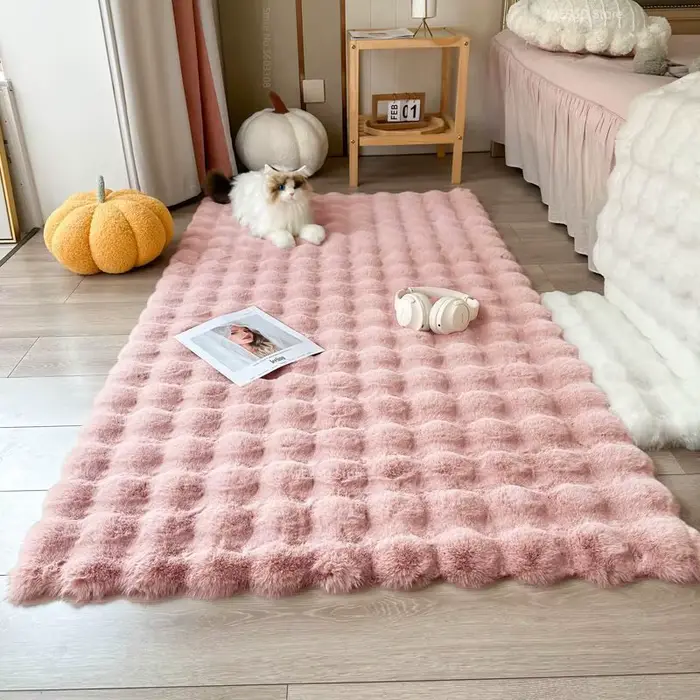 Tapis en Faux lapin pour chambre à coucher