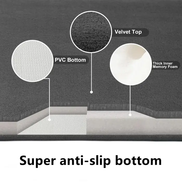 Tapis de bain en mousse à mémoire de forme, super doux, absorbant, antidérapant, lea Runner pour douche, tapis de sol, nouveaux polymères