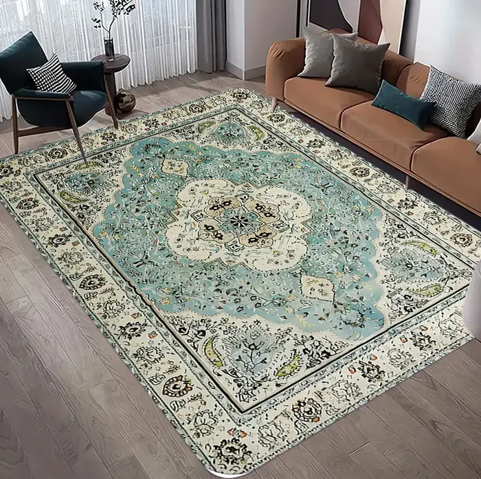 Tapis ethnique rétro pour la maison, violet, noir, persan, décor de salon, chambre à coucher, cuisin