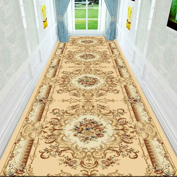 Tapis longs de couloir de luxe moderne Tapis d'escalier Tapis de sol d'hôtel Tapis géométrique pour