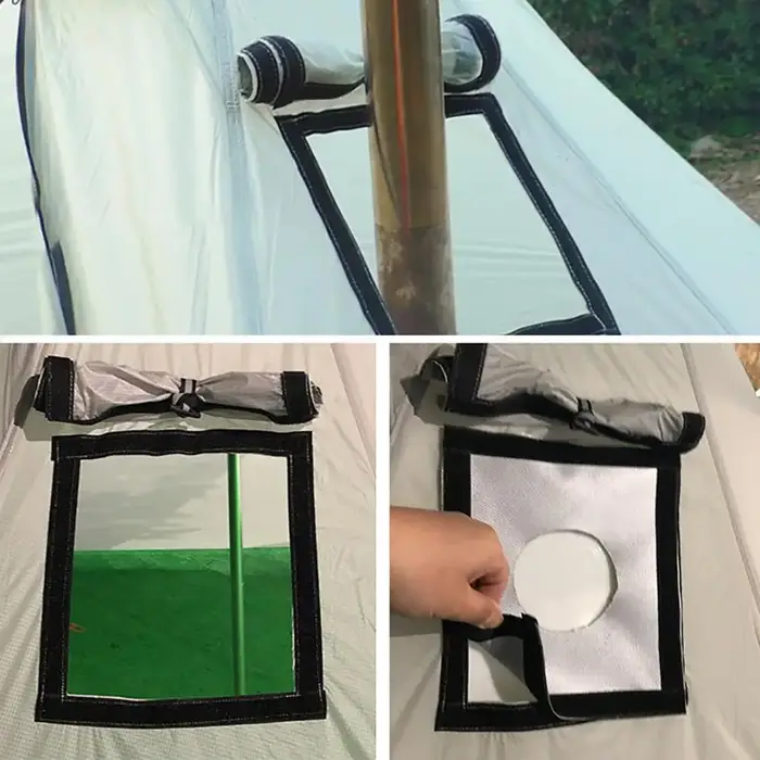 Bricolage tente poêle Jack fumée cheminée tapis ignifuge