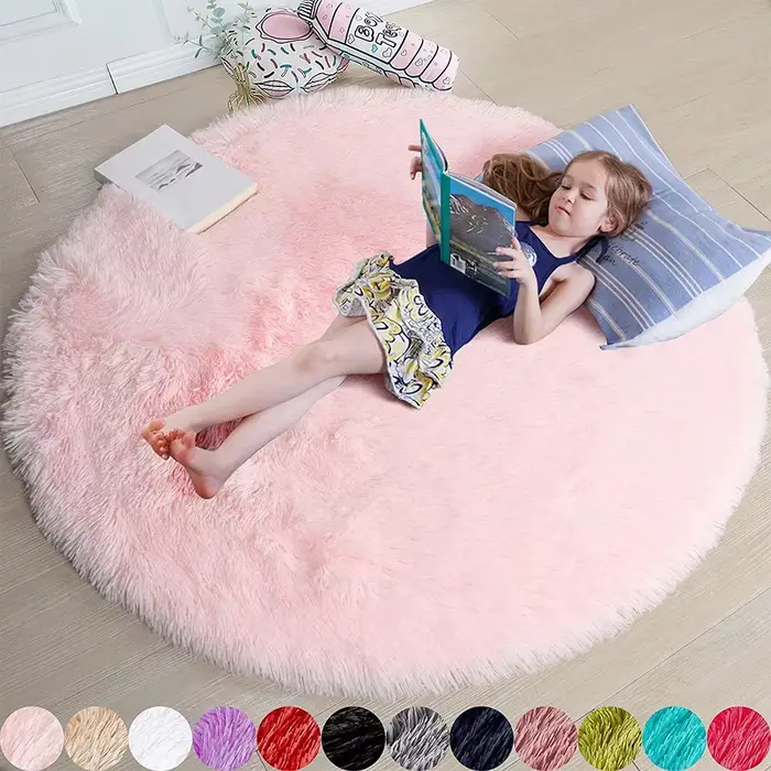 100/120/140/160 tapis rond moelleux doux