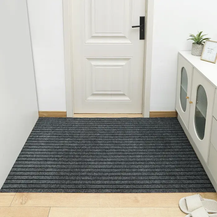 VIKAMA – tapis de sol pour porte d'entrée, rayé, antidérapant, résistant à l'usure, absorbant l'eau,