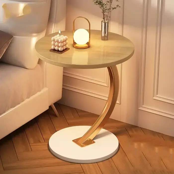 Centre Tables basses rondes ergonomiques petit déjeuner café esthétique luxe petit luxe gain de plac