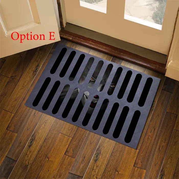 Tapis d'intérieur antidérapant, Illusion de Clown 3D, pour cuisine, salle de bains, chambre à coucher, salon, entrée, lavable, intérieur