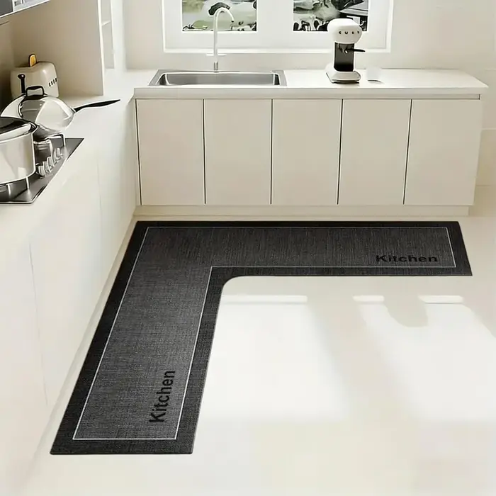 Tapis de cuisine de luxe en forme de L