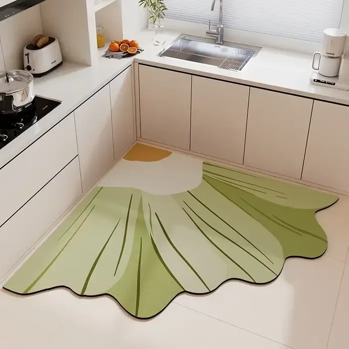 Tapis à fleurs pour tapis de sol de cuisine