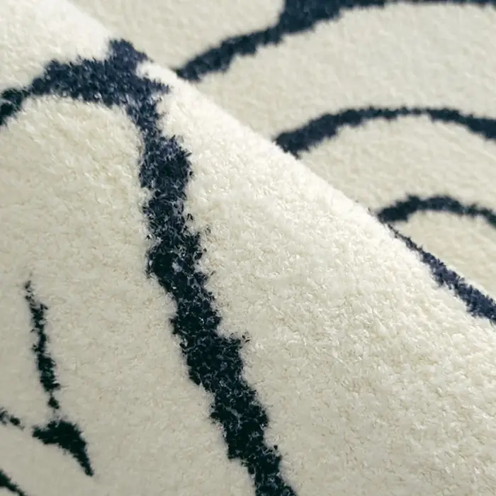 Tapis à motif zèbre noir et blanc