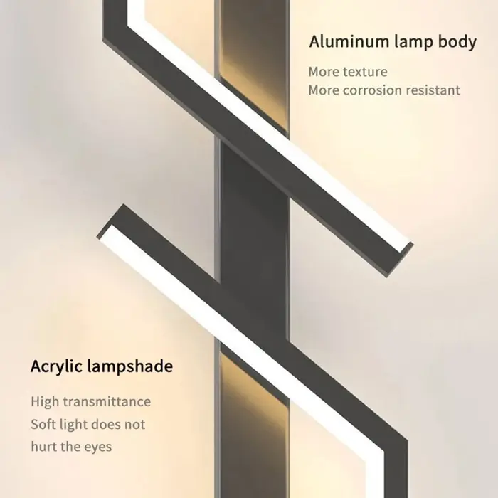 Bande créative moderne mur LED lumière minimaliste chambre chevet applique murale Led lumières salon