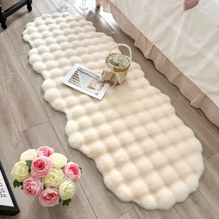 Tapis ovale en peluche