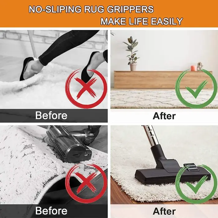 4 pièces 8 pièces/ensemble Triangle lavable réutilisable tapis pince anti-dérapant tapis en caoutcho