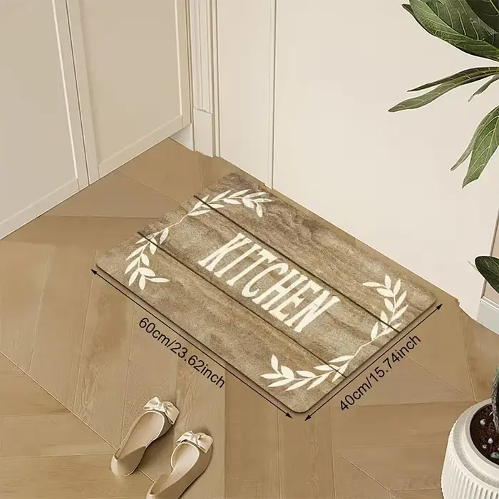 Tapis de cuisine, tapis de cuisine en grain de bois