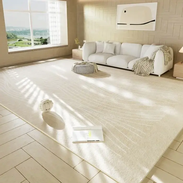 Tapis japonais en peluche doux et moelleux