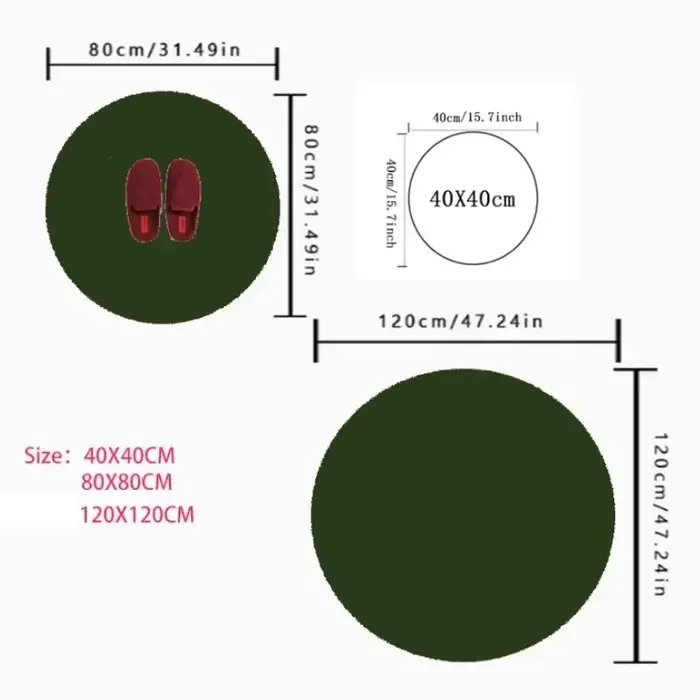 Tapis rond de grande surface avec impression d'animaux