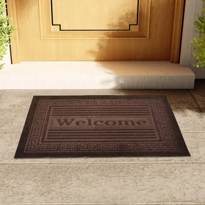 Tapis d'entrée anti-poussière, tapis d'entrée confortable antidérapant, tapis de porte automne-hiver