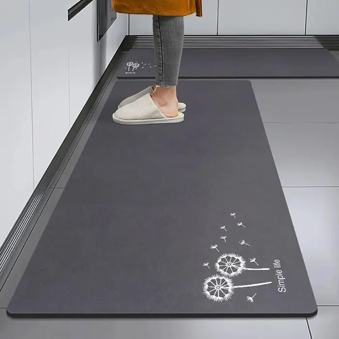 Tapis de cuisine antidérapant, longs, en velours cristal, pour salon, pieds absorbants, chambre à co
