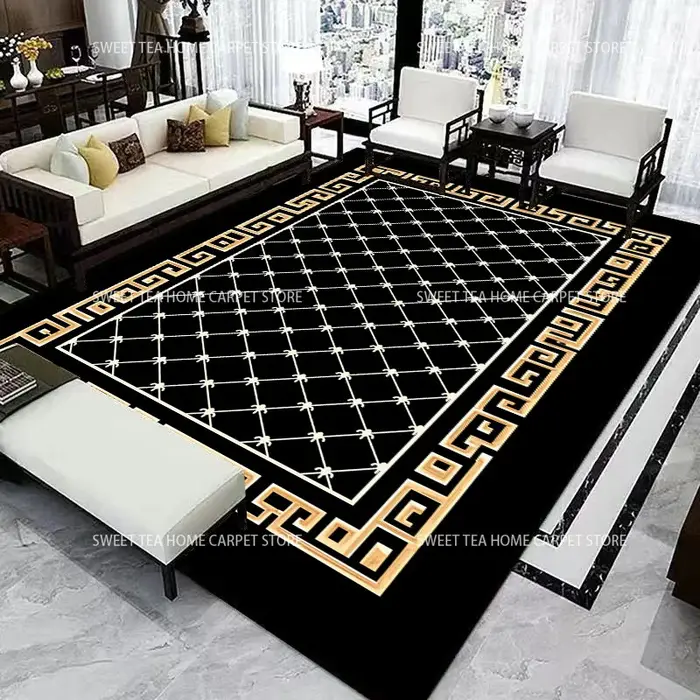 Tapis de salon de luxe nordique léger