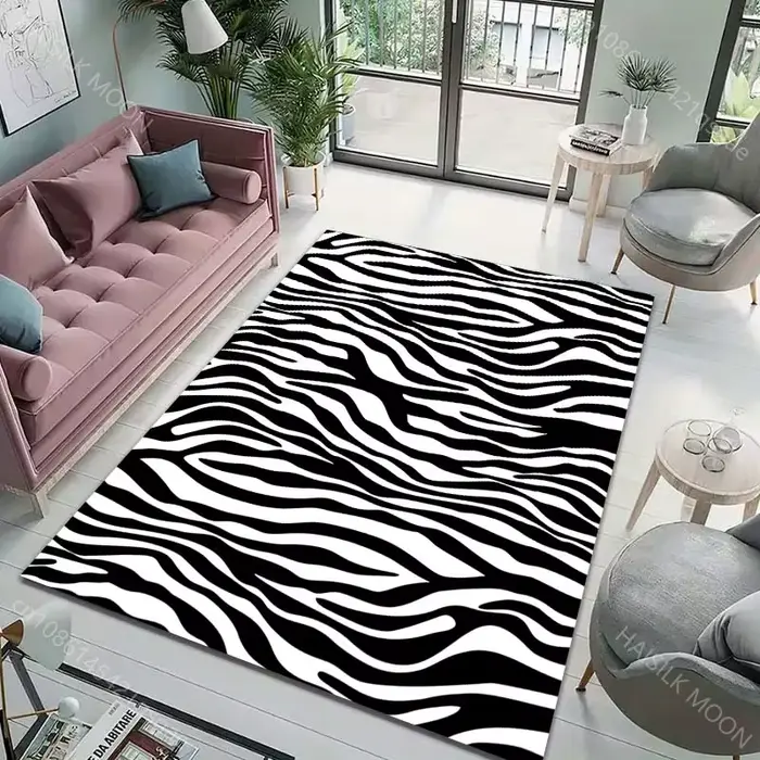Tapis classique imprimé zèbre