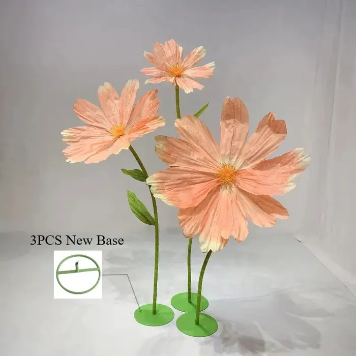 Fleurs artificielles géantes en papier