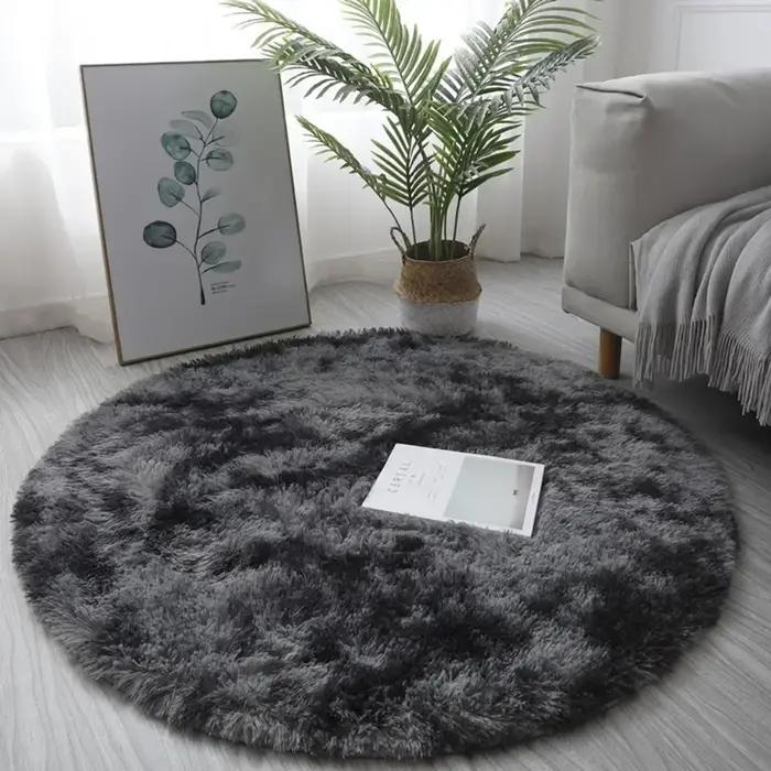 Tapis rond moelleux non ald pour chambre de bébé