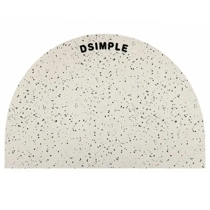 VIKAMA INS Tapis de bain semi-circulaire minimaliste, absorbant, antidérapant, facile à nettoyer, ta