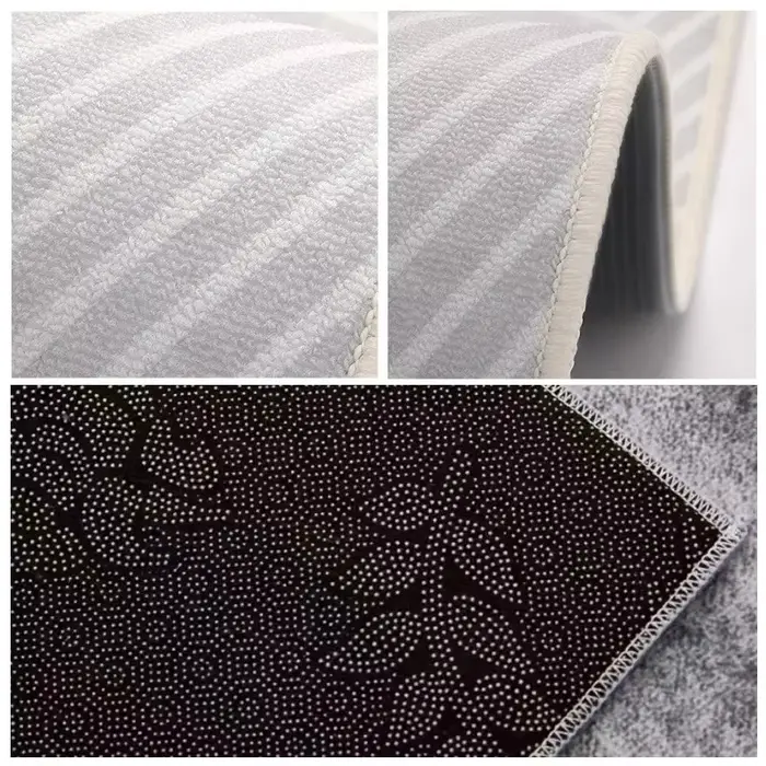 Tapis de salon vintage marron à carreaux imprimés