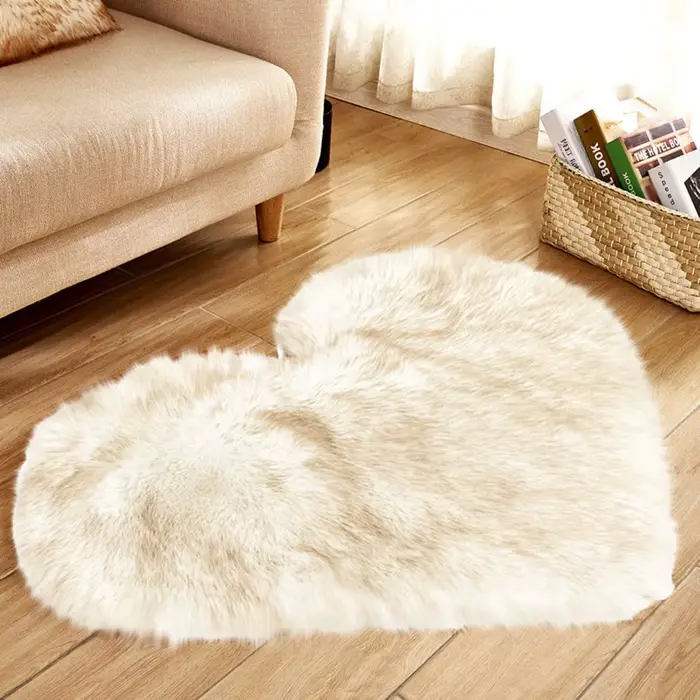 Tapis Antidérapant en Fausse Fourrure