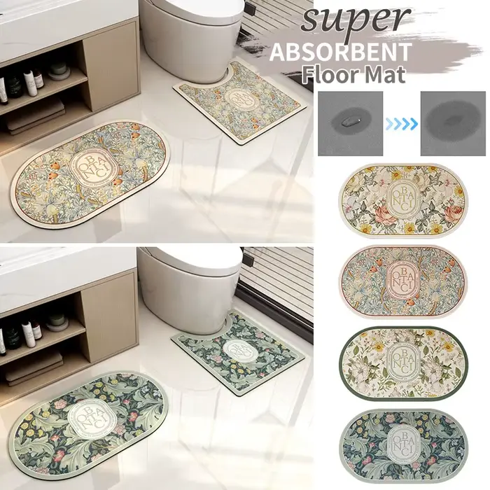 Ensemble de tapis de salle de bain antidérapant