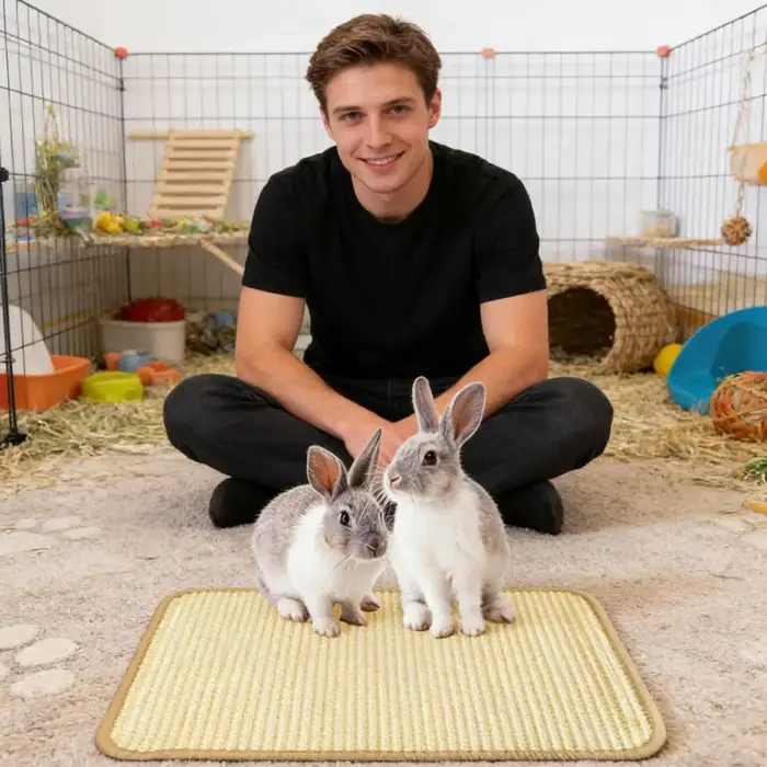 Tapis à gratter pour lapins