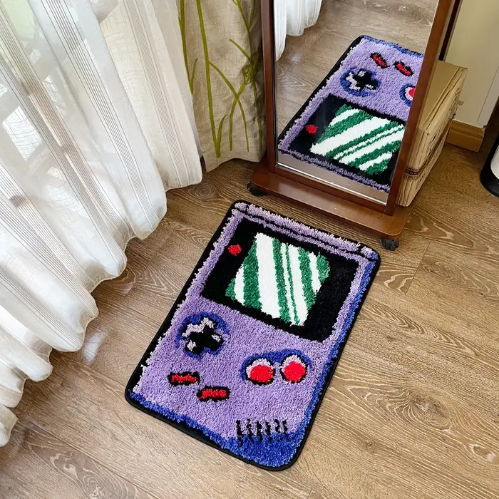 Tapis touffeté pour Console de jeux violette