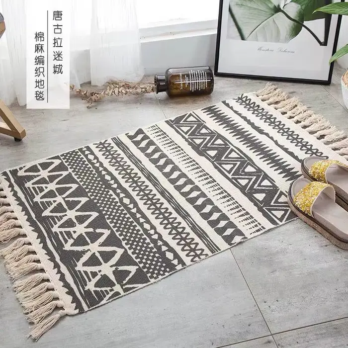 Tapis en lin de coton turc