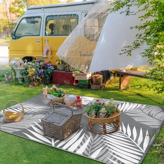 Tapis de Camping en plein air pour Patio, camping-car, pique-nique, pliable, Portable, été, Tube en plastique étanche, tapis de sol de plage