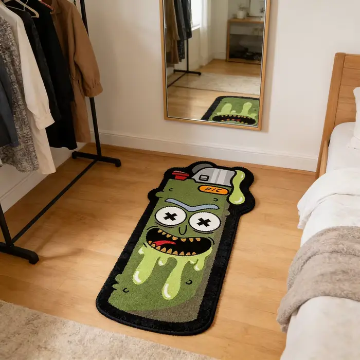 Tapis tendance en forme de briquet de dessin animé