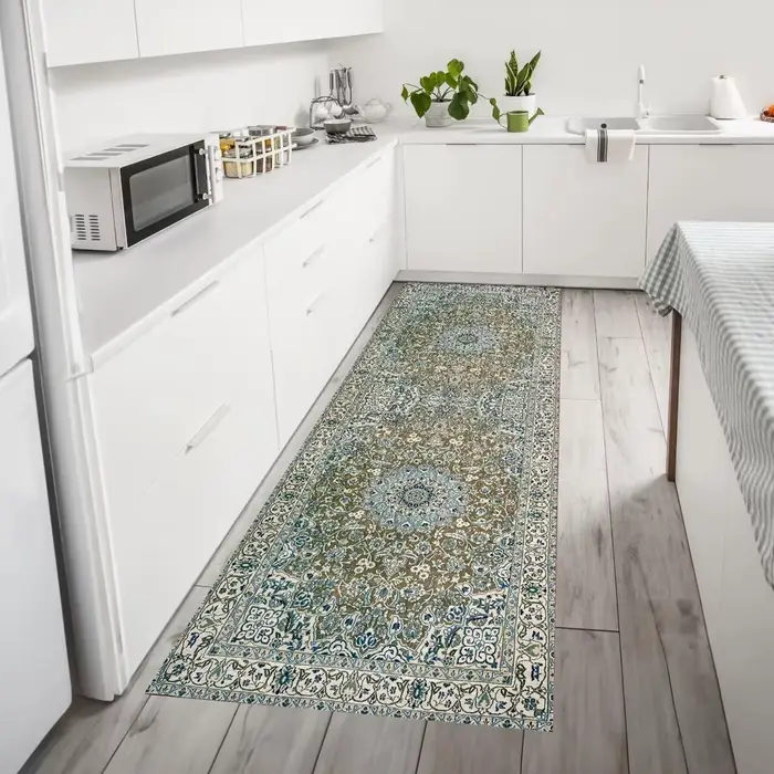 Tapis de cuisine à motif floral