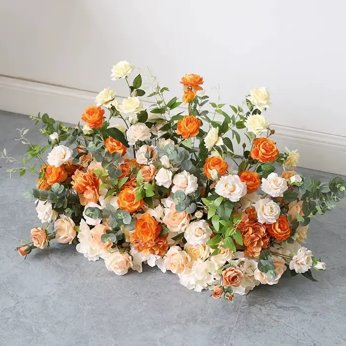 Hortensia rose orange pour décoration de fond de mariage
