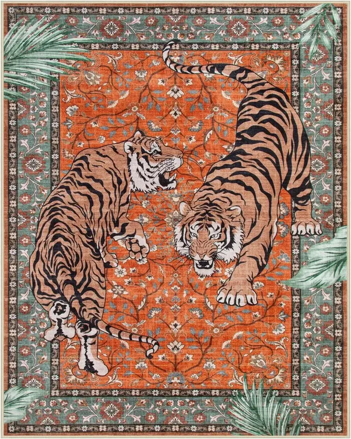 Tapis Tigre de la Jungle pour Salon