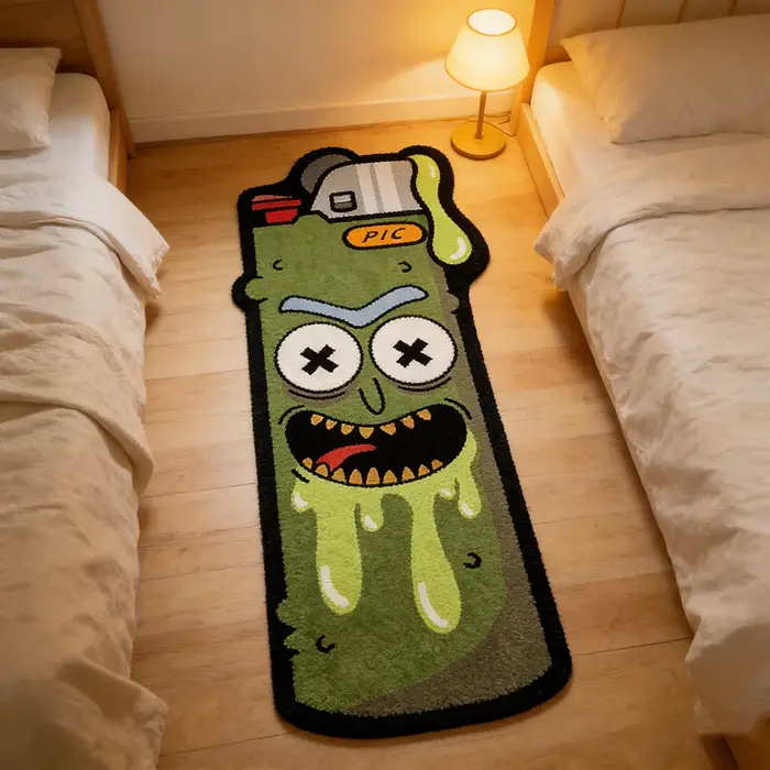 Tapis tendance en forme de briquet de dessin animé