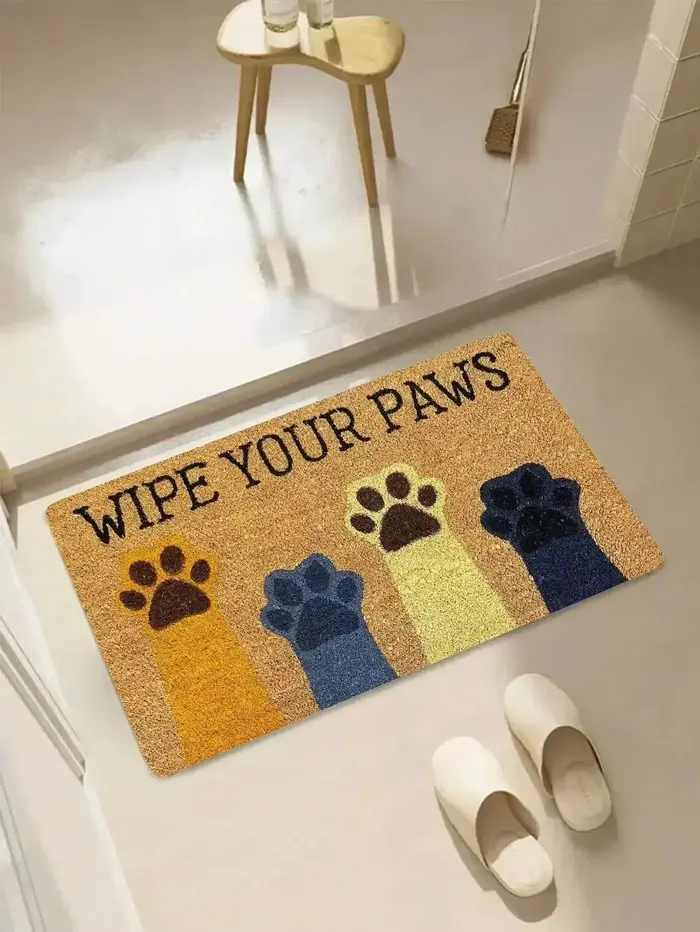 Tapis chat noir mignon dessin animé zone antidérapante paillasson doux