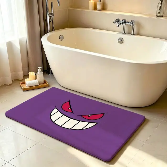 Tapis de salle de bain antidérapant, motif Anime G-Gengar, tapis de porte, tapis de décoration pour la maison, tapis de porte d'entrée, résistant aux rayures