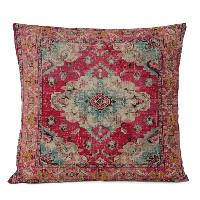 Taie d'oreiller décorative pour canapé, tapis persan ethnique, coussin géométrique, rouge, bleu, tribal, bergame, bohème, décoration de la maison
