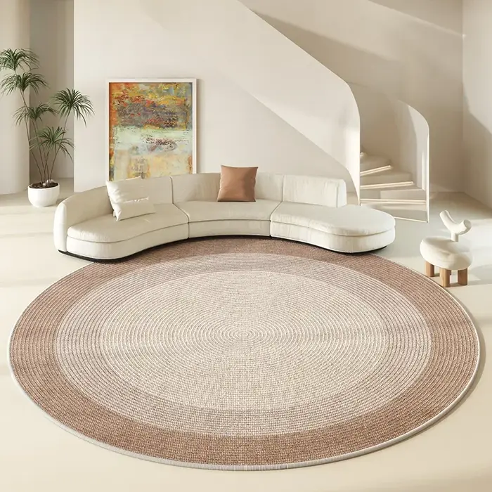 Tapis rond de grande surface pour salon