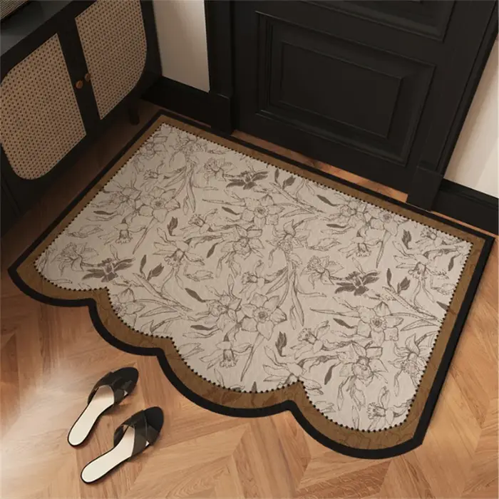 Tapis d'entrée de style français antique 40x60cm en terre de diatomée