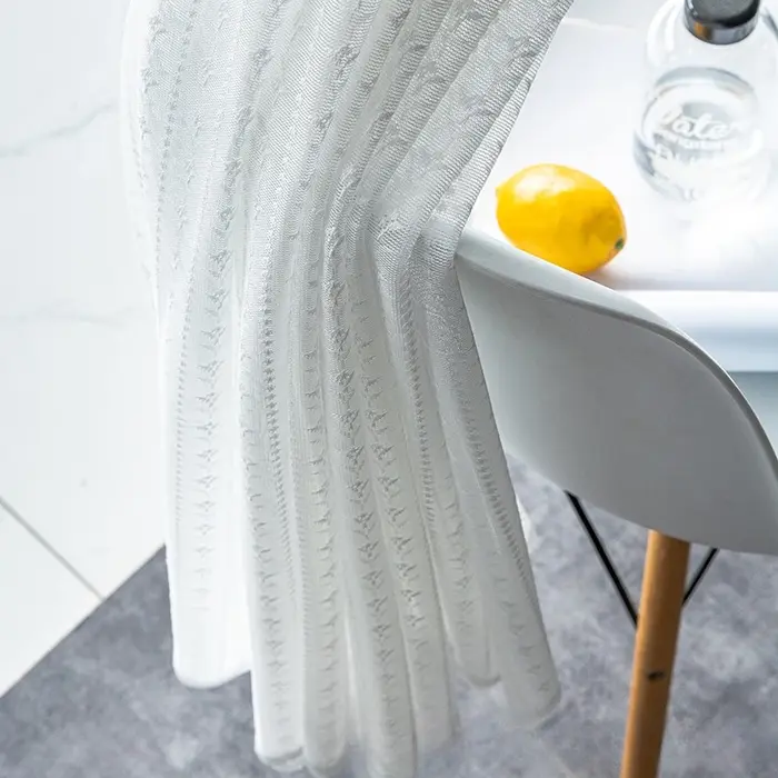 Rideaux transparents pour fenêtre blanche Simple