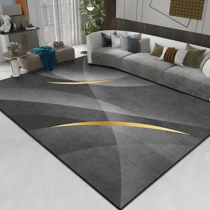Tapis de luxe gris, décoration de salon