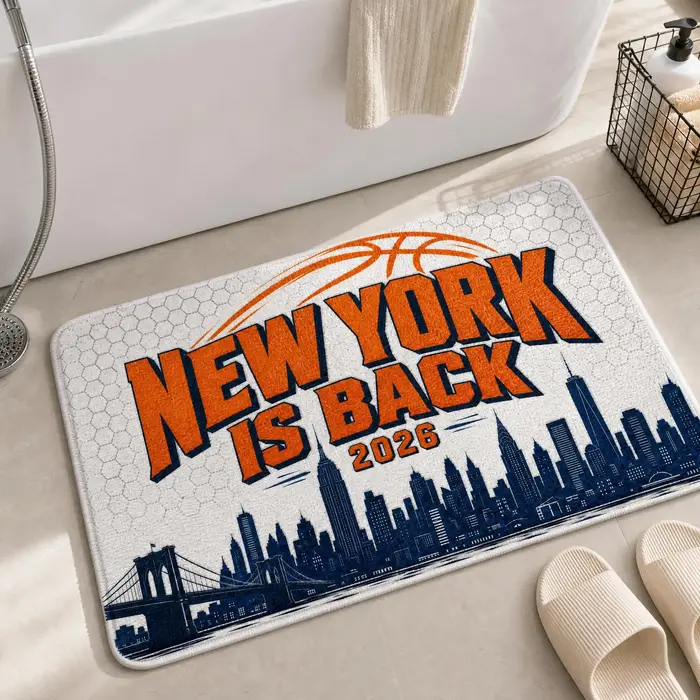 Paillasson vintage avec motif de l'horizon de New York